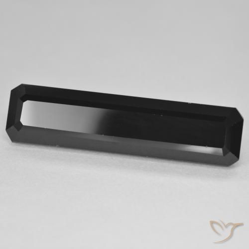 Tourmaline Schorl naturelle Octogone / coupe Émeraude, 13.02 ct, Opaque