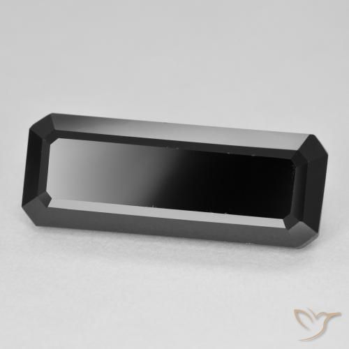 Tourmaline Schorl naturelle Octogone / coupe Émeraude, 11.56 ct, Opaque