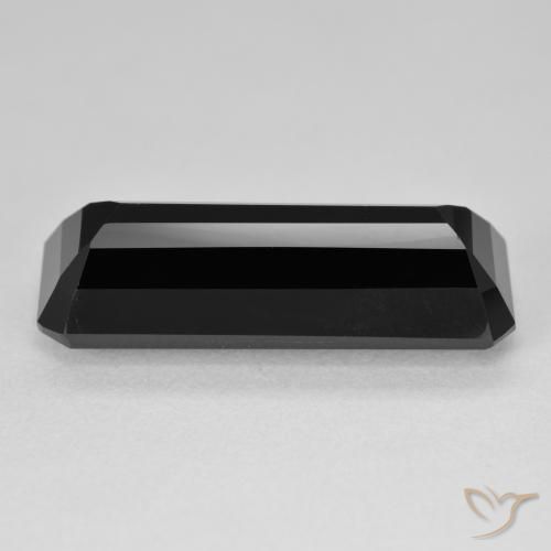 Tourmaline Schorl naturelle Octogone / coupe Émeraude, 11.56 ct, Opaque