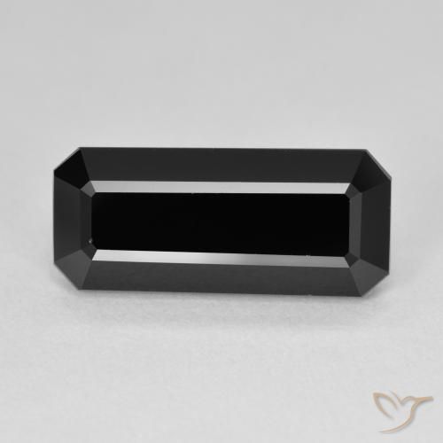 6.87ct Naturel Schorl Tourmaline, Taille émeraude, Opaque