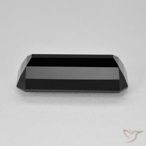Tourmaline Schorl naturelle Octogone / coupe Émeraude, 6.87 ct, Opaque