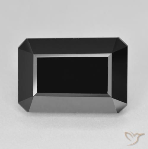 14.52ct Naturel Schorl Tourmaline, Taille émeraude, Opaque