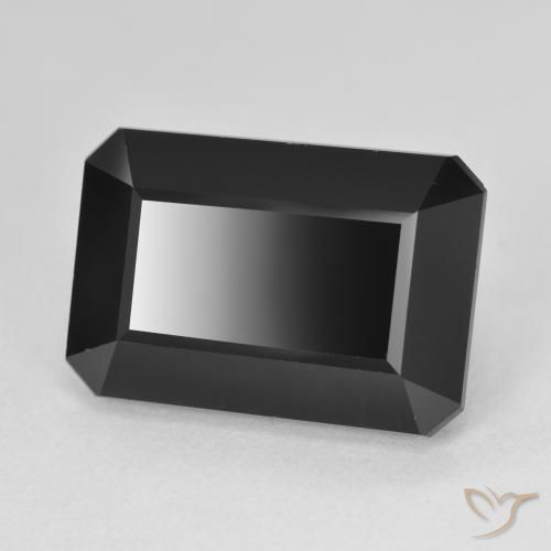 Tourmaline Schorl naturelle Octogone / coupe Émeraude, 14.52 ct, Opaque