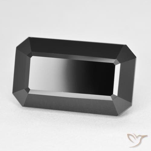 Tourmaline Schorl naturelle Octogone / coupe Émeraude, 16.28 ct, Opaque