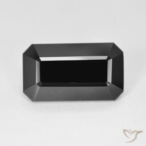 9.05ct Naturel Schorl Tourmaline, Taille émeraude, Opaque
