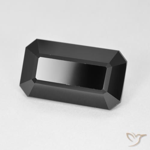 Tourmaline Schorl naturelle Octogone / coupe Émeraude, 9.05 ct, Opaque