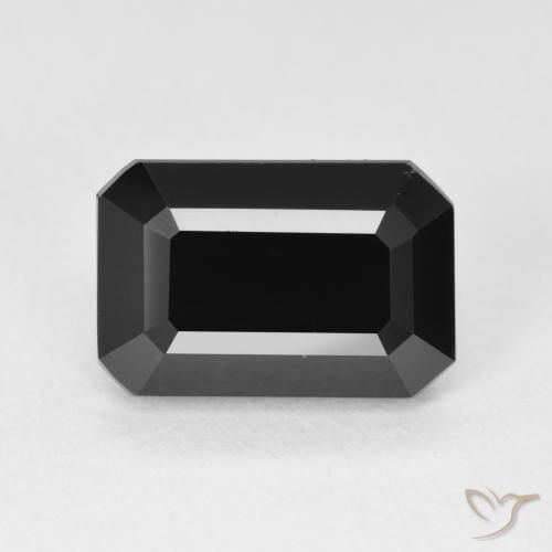 4.42ct Naturel Schorl Tourmaline, Taille émeraude, Opaque