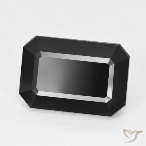 Tourmaline Schorl naturelle Octogone / coupe Émeraude, 10.02 ct, Opaque