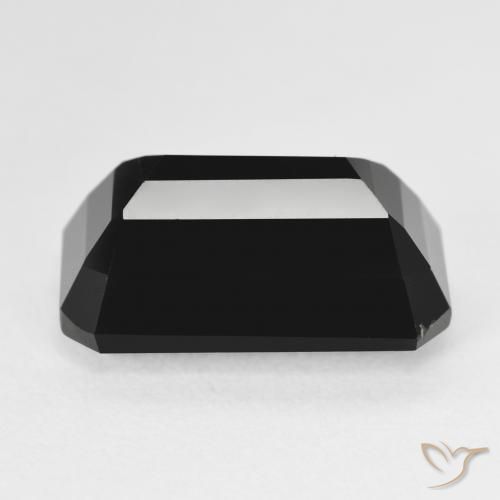 Tourmaline Schorl naturelle Octogone / coupe Émeraude, 10.21 ct, Opaque