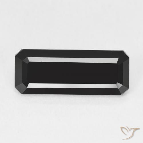 3.59ct Naturel Schorl Tourmaline, Taille émeraude, Opaque