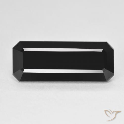 6.60ct Naturel Schorl Tourmaline, Taille émeraude, Opaque