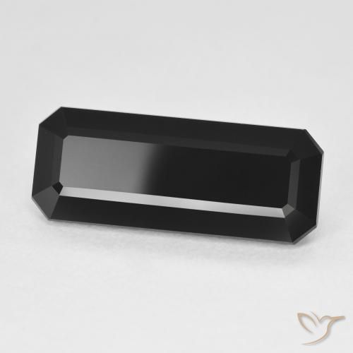 Tourmaline Schorl naturelle Octogone / coupe Émeraude, 6.60 ct, Opaque