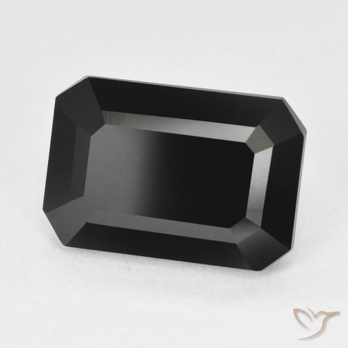 Tourmaline Schorl naturelle Octogone / coupe Émeraude, 5.97 ct, Opaque