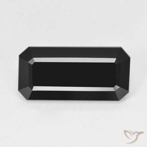 5.66ct Naturel Schorl Tourmaline, Taille émeraude, Opaque