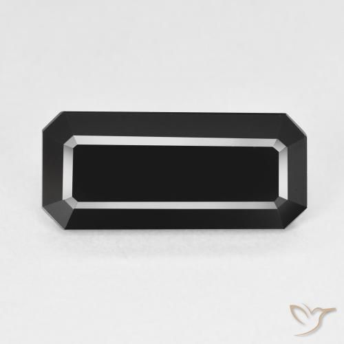 5.86ct Naturel Schorl Tourmaline, Taille émeraude, Opaque
