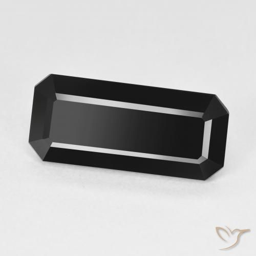 Tourmaline Schorl naturelle Octogone / coupe Émeraude, 5.86 ct, Opaque