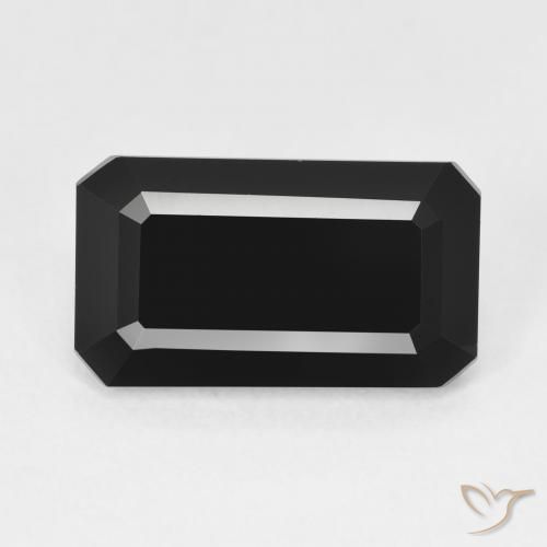 6.61ct Naturel Schorl Tourmaline, Taille émeraude, Opaque
