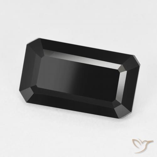 Tourmaline Schorl naturelle Octogone / coupe Émeraude, 6.61 ct, Opaque