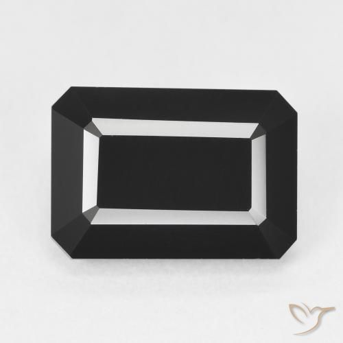 7.07ct Naturel Schorl Tourmaline, Taille émeraude, Opaque
