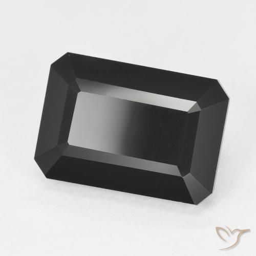 Tourmaline Schorl naturelle Octogone / coupe Émeraude, 7.07 ct, Opaque