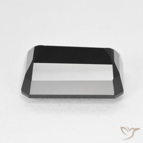 Tourmaline Schorl naturelle Octogone / coupe Émeraude, 7.07 ct, Opaque