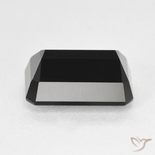 Tourmaline Schorl naturelle Octogone / coupe Émeraude, 3.98 ct, Opaque