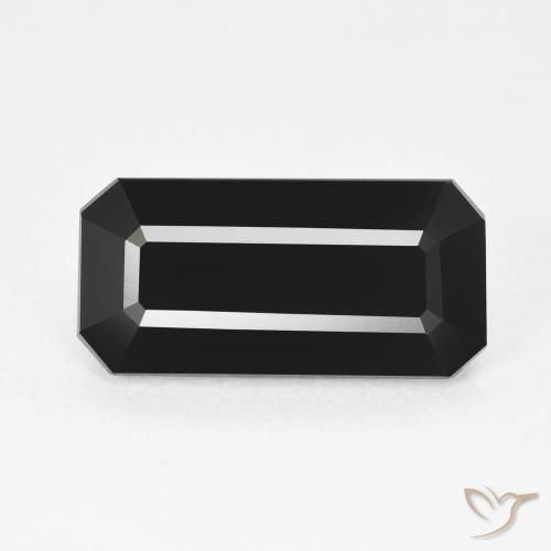 4.16ct Naturel Schorl Tourmaline, Taille émeraude, Opaque