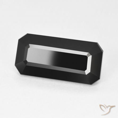 Tourmaline Schorl naturelle Octogone / coupe Émeraude, 4.16 ct, Opaque