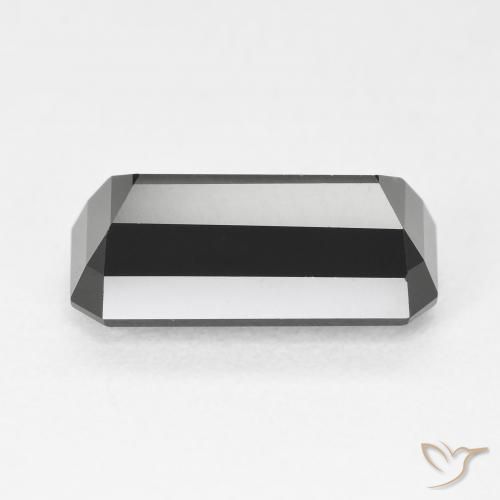 Tourmaline Schorl naturelle Octogone / coupe Émeraude, 4.16 ct, Opaque