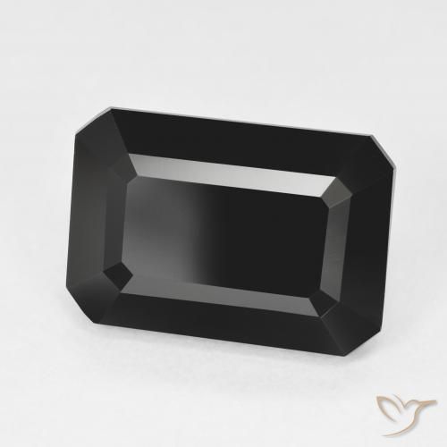 Tourmaline Schorl naturelle Octogone / coupe Émeraude, 9.78 ct, Opaque