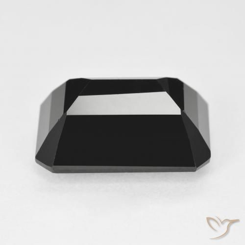 Tourmaline Schorl naturelle Octogone / coupe Émeraude, 9.78 ct, Opaque