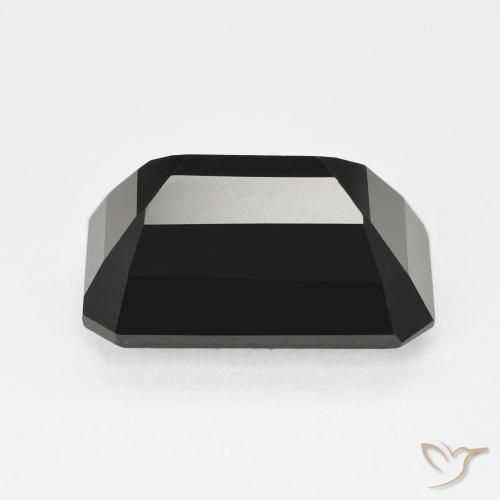 Tourmaline Schorl naturelle Octogone / coupe Émeraude, 6.37 ct, Opaque