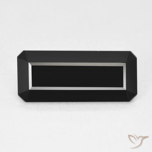 5.28ct Naturel Schorl Tourmaline, Taille émeraude, Opaque
