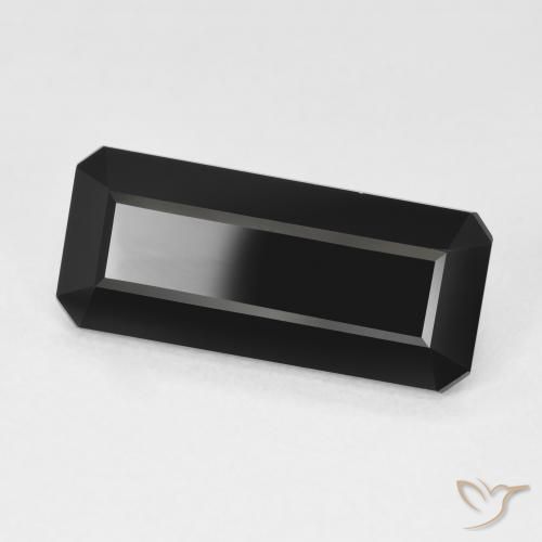 Tourmaline Schorl naturelle Octogone / coupe Émeraude, 5.28 ct, Opaque