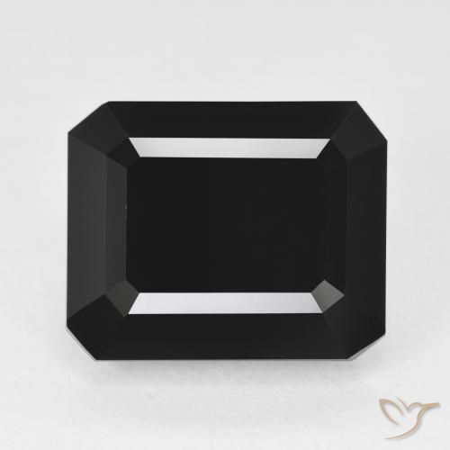 11.71ct Naturel Schorl Tourmaline, Octogone / coupe Émeraude, Opaque, Photo A