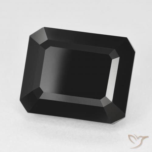 Tourmaline Schorl naturelle Octogone / coupe Émeraude, 11.71 ct, Opaque