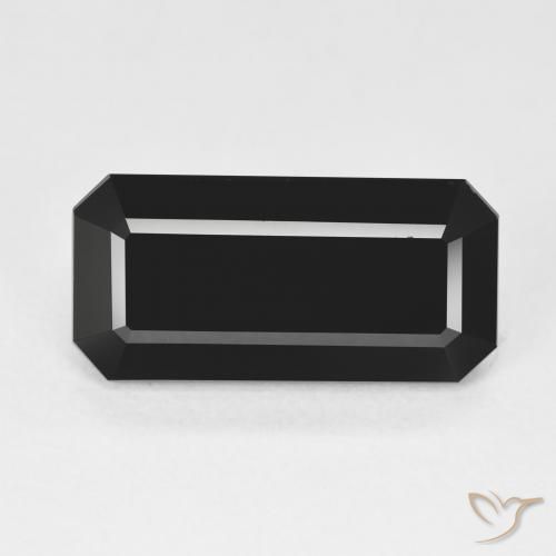 7.47ct Naturel Schorl Tourmaline, Taille émeraude, Opaque