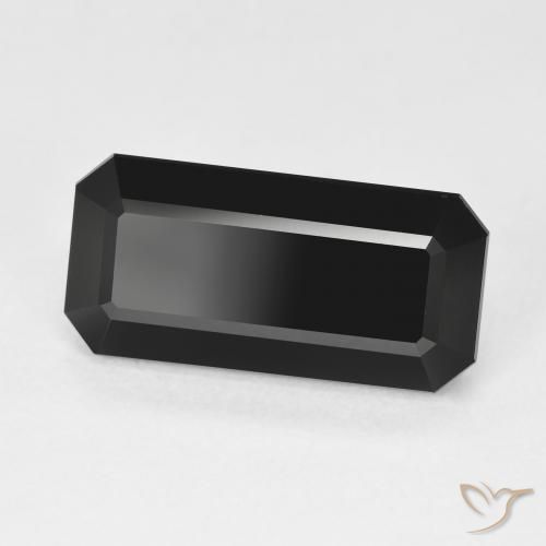 Tourmaline Schorl naturelle Octogone / coupe Émeraude, 7.47 ct, Opaque