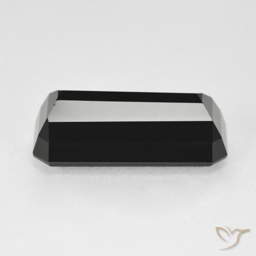 Tourmaline Schorl naturelle Octogone / coupe Émeraude, 7.47 ct, Opaque