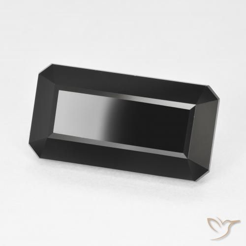 Tourmaline Schorl naturelle Octogone / coupe Émeraude, 10.66 ct, Opaque