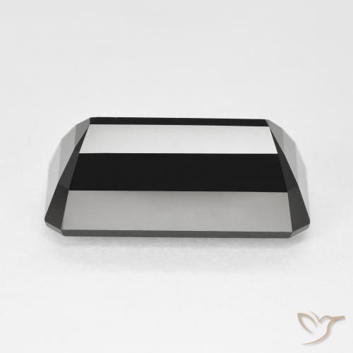 Tourmaline Schorl naturelle Octogone / coupe Émeraude, 10.66 ct, Opaque