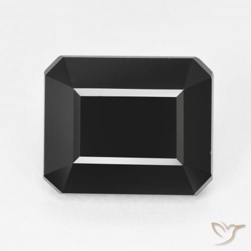 7.04ct Naturel Schorl Tourmaline, Taille émeraude, Opaque