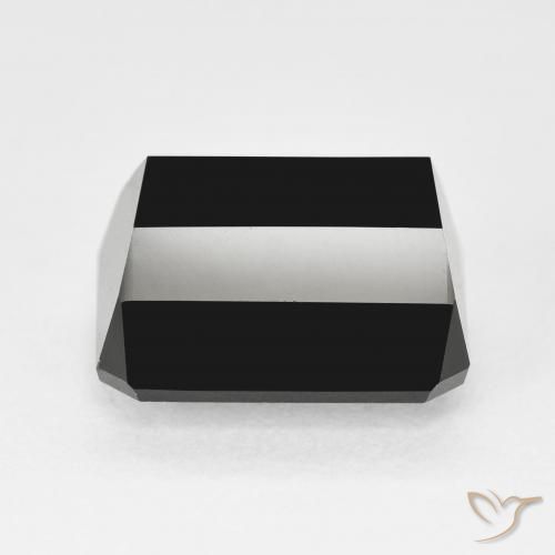Tourmaline Schorl naturelle Octogone / coupe Émeraude, 7.04 ct, Opaque