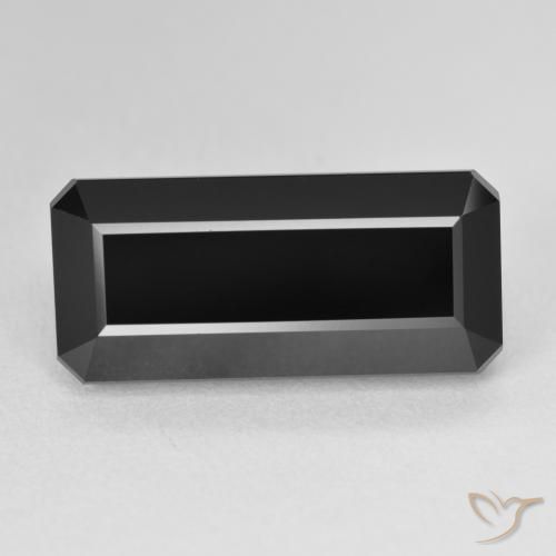 Tourmaline Schorl naturelle Octogone / coupe Émeraude, 12.22 ct, Opaque