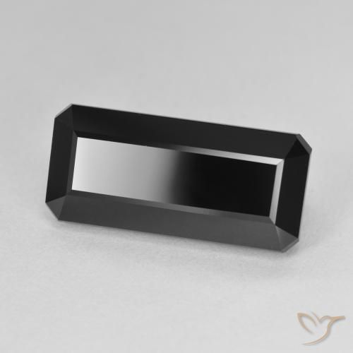 Tourmaline Schorl naturelle Octogone / coupe Émeraude, 12.22 ct, Opaque