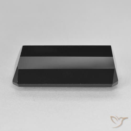 Tourmaline Schorl naturelle Octogone / coupe Émeraude, 12.22 ct, Opaque