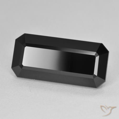 Tourmaline Schorl naturelle Octogone / coupe Émeraude, 10.67 ct, Opaque