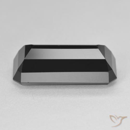 Tourmaline Schorl naturelle Octogone / coupe Émeraude, 10.67 ct, Opaque
