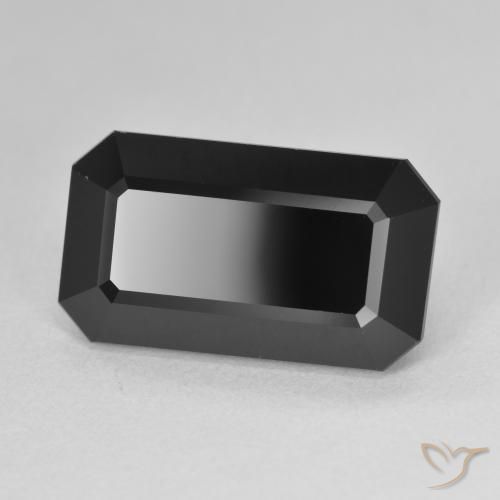 Tourmaline Schorl naturelle Octogone / coupe Émeraude, 10.23 ct, Opaque