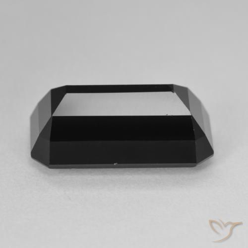 Tourmaline Schorl naturelle Octogone / coupe Émeraude, 10.23 ct, Opaque
